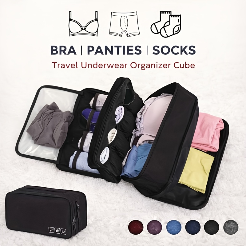 Sock Organizer Tray - 1 PCS Portable Foldable Travel Underwear