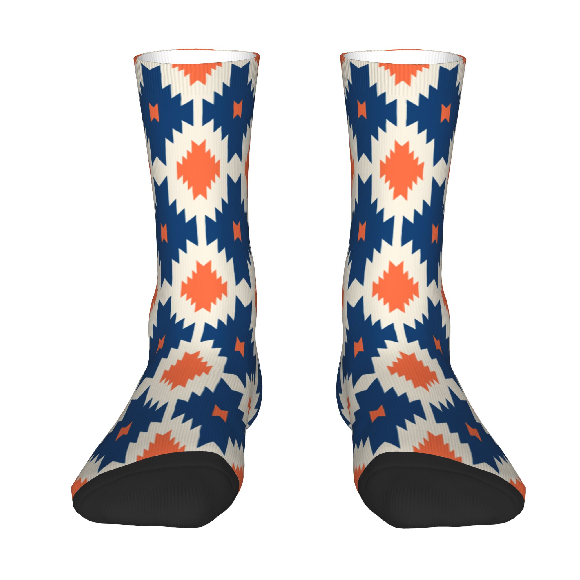 Dress Sock Men - Custom Colorful Aztec Southwestern Navajo Pattern