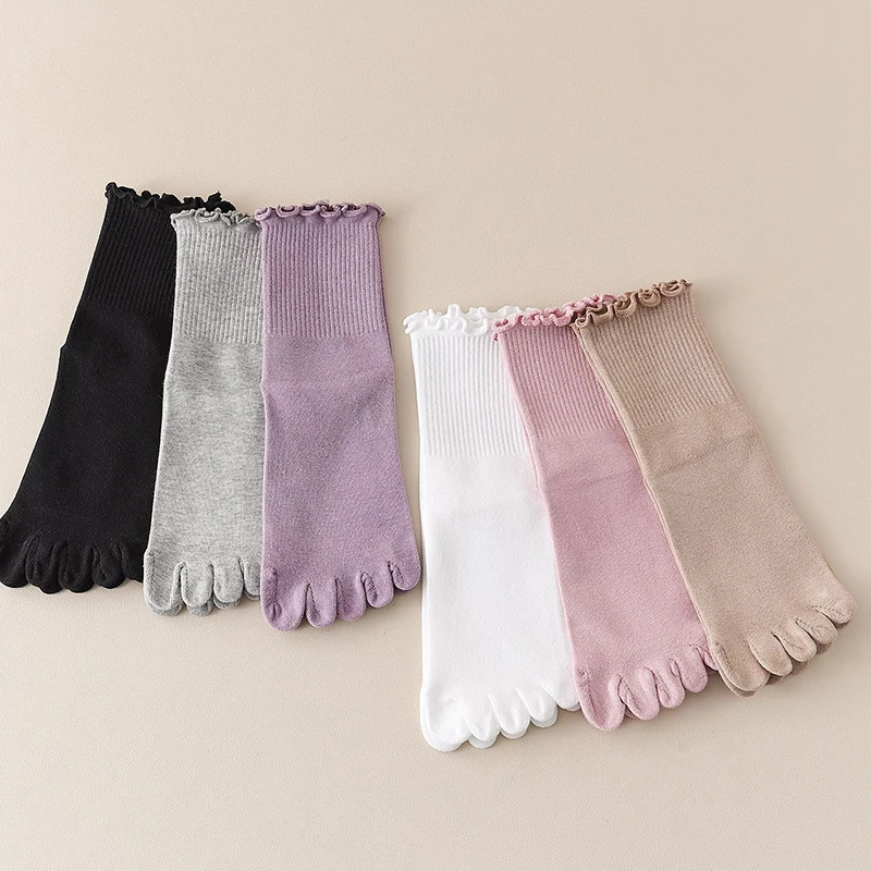 1/5 Pairs Women Five Toe Crew  - đánh giá và giá Toe Sock Split